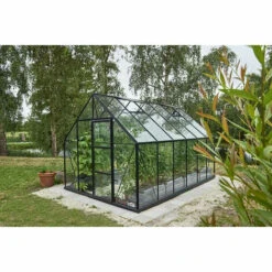 ATOUT LOISIR Serre De Jardin En Verre Trempé De 9.9m², Couleur Vert, Base Sans Base - Vert -France Serre de jardin Soldes 2022 56305357 3