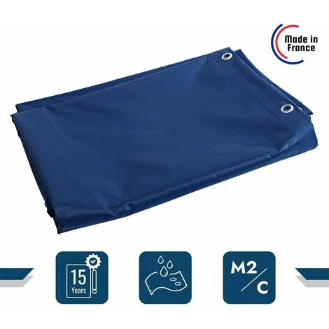 TECPLAST Bâche Tunnel Agricole 2x3 M Ignifugée M2 680TU2 Bleue - Qualité 15 Ans - Bâche étanche Anti-Chaleur - Made In France - Bleue 4 TECPLAST Bâche Tunnel Agricole 2x3 M Ignifugée M2 680TU2 Bleue - Qualité 15 Ans - Bâche étanche Anti-Chaleur - Made In France - Bleue – Image 2