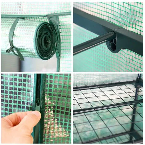 Randaco Serre De Jardin, Fleurs Ou Légumes,70 X 50 X 160CM, Couverture Vert Translucide - Vert 5 Randaco Serre De Jardin, Fleurs Ou Légumes,70 X 50 X 160CM, Couverture Vert Translucide - Vert – Image 3