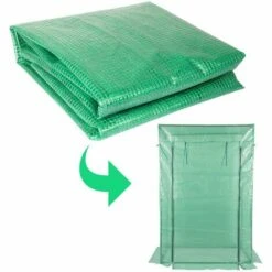 Randaco Serre De Jardin PE Film Grillagé, Pour Jardin Et Balcon (100x50x150cm) - Vert