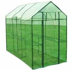 HELLOSHOP26 Serre De Jardin 190 Cm Jardinage Plastique Vert - Vert