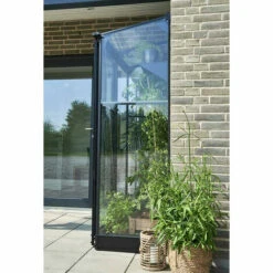 HALLS Serre Adossée Qube Lean-to En Verre Trempé 0.80m², Base Base Black - Noir -France Serre de jardin Soldes 2022 56842227 3