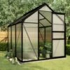 NOVA Greenhouse Avec Cadre D'aluminium Anthracite De Base Dans Différentes Tailles Serre Avec Cadre De Base Anthracite Aluminium 3,61 M² Taille : 3.61 M² -France Serre de jardin Soldes 2022 57098136 1