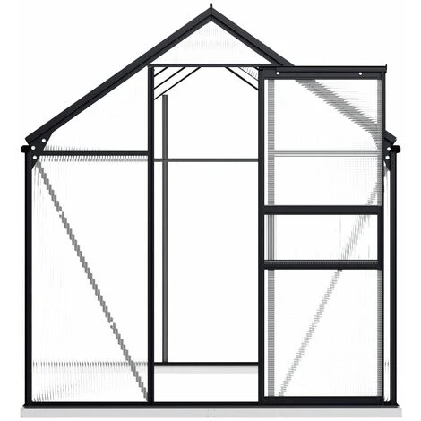 NOVA Greenhouse Avec Cadre D'aluminium Anthracite De Base Dans Différentes Tailles Serre Avec Cadre De Base Anthracite Aluminium 3,61 M² Taille : 3.61 M² 6 NOVA Greenhouse Avec Cadre D'aluminium Anthracite De Base Dans Différentes Tailles Serre Avec Cadre De Base Anthracite Aluminium 3,61 M² Taille : 3.61 M² – Image 4