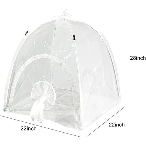 MACARON Mini Serre De Jardin En Plastqiue, Tente Végétale Insecte Abri Pilable, Petite Couverture Plante Intérieure Extérieure 22 * 22 * 28 Pouces(Blanc)LO-Ron 4 MACARON Mini Serre De Jardin En Plastqiue, Tente Végétale Insecte Abri Pilable, Petite Couverture Plante Intérieure Extérieure 22 * 22 * 28 Pouces(Blanc)LO-Ron – Image 2