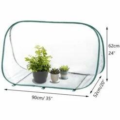 MACARON Petit Serre De Jardin Mini Pop Up Serre Protection Plantes Tente Fleur Abri Backyard Balcon Terrasse Serres De Culture En PVC Pour Intérieur Ou Extérieur 90x52x62 Cm LO-Ron -France Serre de jardin Soldes 2022 57139624 2