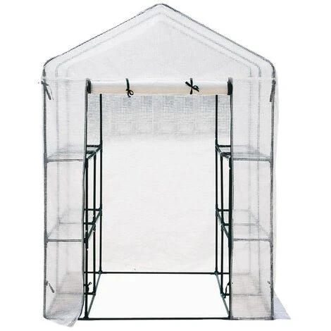 MACARON Serre De Jardin Serre Tomates Étagères Tunnel Tente Plantes Hxlxp: 190x143x143cm, Transparent Film De Serre à Capot Transparent PEPVC Sans Cadre LO-Ron 5 MACARON Serre De Jardin Serre Tomates Étagères Tunnel Tente Plantes Hxlxp: 190x143x143cm, Transparent Film De Serre à Capot Transparent PEPVC Sans Cadre LO-Ron – Image 3