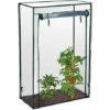 MACARON Serre Pour Tomates Jardin PVC Terrasse Portable Avec Porte Fermeture Enroulable Jardin Conservatoire Couverture PVC Serre Semis Élevage Isolation Thermique Coupe-Vent (sans Support), Vert,50 X 100 X 150 Cm LO-Ron -France Serre de jardin Soldes 2022 57139666 1