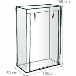 MACARON Serre Pour Tomates Jardin PVC Terrasse Portable Avec Porte Fermeture Enroulable Jardin Conservatoire Couverture PVC Serre Semis Élevage Isolation Thermique Coupe-Vent (sans Support), Vert,50 X 100 X 150 Cm LO-Ron -France Serre de jardin Soldes 2022 57139666 2
