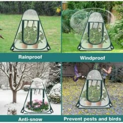 MACARON Mini Pop Up Serre, Serre De Jardin Balcon, Mini-Tente De Serre, Serres De Culture En PVC De Intérieur Ou Extérieur, Tente Fleur Abri Pour Plantes De Jardin 70 X 70 X 80 Cm LO-Ron -France Serre de jardin Soldes 2022 57139690 5
