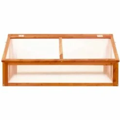 TRUE DEAL Serre Marron 114x80x50 Cm Bois De Sapin -France Serre de jardin Soldes 2022 57845331 3