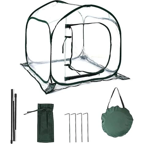AIDUCHO Mini Serre Pop Up Grow House, Couverture De Serre Intérieure Extérieure En PVC, Petit Abri De Fleurs De Jardin Portable - 80 X 80 X 80 Cm 3 AIDUCHO Mini Serre Pop Up Grow House, Couverture De Serre Intérieure Extérieure En PVC, Petit Abri De Fleurs De Jardin Portable - 80 X 80 X 80 Cm