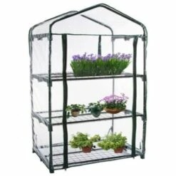 AIDUCHO Couverture De Jardin à Effet De Serre Pour Plantes De Maison à 2 Niveaux PVC étanche Mini Couverture De Jardin Anti-ultraviolets Pour La Décoration De La Maison (sans Cadre En Fer)-69*49*155