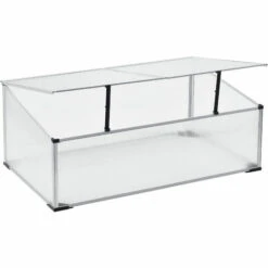 NOVA Greenhouse De Balcon / Terrasse Pour Palet 60x100x30 / 40 Cm Toit Divisé Et Ouvert