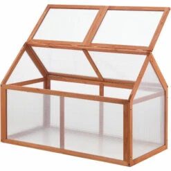 Châssis De Jardin Duiven Toiture Relevable à 2 Pans En Polycarbonate Et Pin 100 X 55 X 41-70 Cm [casa.pro] -France Serre de jardin Soldes 2022 58805542 4