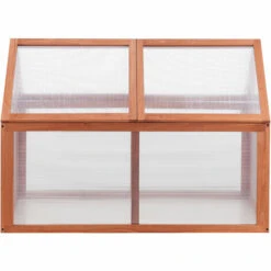 Châssis De Jardin Duiven Toiture Relevable à 2 Pans En Polycarbonate Et Pin 100 X 55 X 41-70 Cm [casa.pro] -France Serre de jardin Soldes 2022 58805542 5