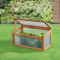 Châssis De Jardin Laarbeek Toiture Relevable En Appentis En Polycarbonate Et Pin 60 X 30 X 23-30 Cm [casa.pro]
