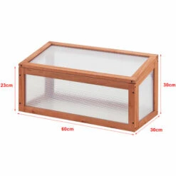 Châssis De Jardin Laarbeek Toiture Relevable En Appentis En Polycarbonate Et Pin 60 X 30 X 23-30 Cm [casa.pro] -France Serre de jardin Soldes 2022 58805543 3