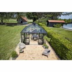 JULIANA Serre De Jardin Grande Oasis 18.80 M² Avec Embase - Anthracite Et Noir -France Serre de jardin Soldes 2022 59182969 3
