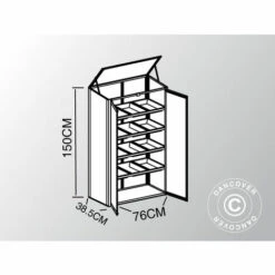 DANCOVER Mini Serre Polycarbonate 0,29m², 0,76x0,385x1,5m, Aluminium - Argenté -France Serre de jardin Soldes 2022 59966578 3