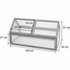 DéCOSHOP26 Mini Serre Réglable En Continu 108x57x54cm Marron - Marron -France Serre de jardin Soldes 2022 60186979 3