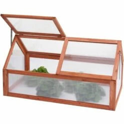 DéCOSHOP26 Mini Serre Réglable En Continu 108x57x54cm Marron - Marron -France Serre de jardin Soldes 2022 60186979 5