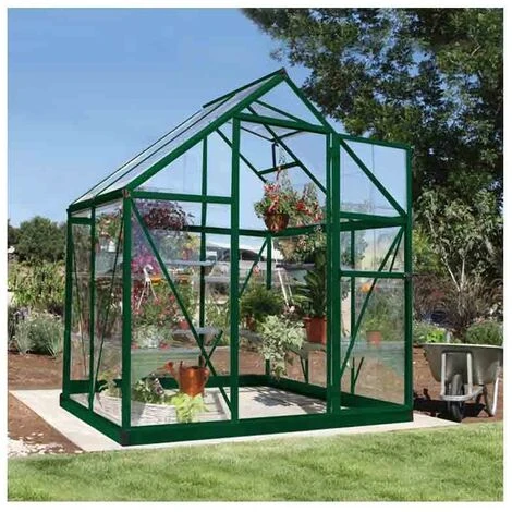 CANOPIA Serre De Jardin En Polycarbonate Harmony 2,33 M², Couleur Argent, Ancrage Au Sol Oui - Argent 4 CANOPIA Serre De Jardin En Polycarbonate Harmony 2,33 M², Couleur Argent, Ancrage Au Sol Oui - Argent – Image 2