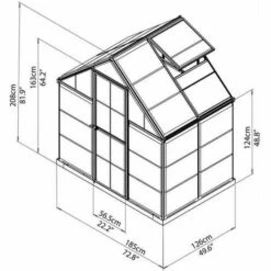 CANOPIA Serre De Jardin En Polycarbonate Harmony 2,33 M², Couleur Argent, Ancrage Au Sol Oui - Argent 7 CANOPIA Serre De Jardin En Polycarbonate Harmony 2,33 M², Couleur Argent, Ancrage Au Sol Oui - Argent -France Serre de jardin Soldes 2022 6073115 3