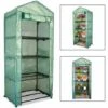 Randaco Serre De Jardin Balcon Terrasse Serre Pour Tomates Acier PVC Imperméable Anti-UV Transparent 70*50*160CM Vert - Vert -France Serre de jardin Soldes 2022 61227326 1