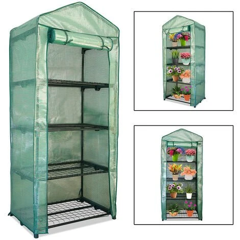 Randaco Serre De Jardin Balcon Terrasse Serre Pour Tomates Acier PVC Imperméable Anti-UV Transparent 70*50*160CM Vert - Vert 3 Randaco Serre De Jardin Balcon Terrasse Serre Pour Tomates Acier PVC Imperméable Anti-UV Transparent 70*50*160CM Vert - Vert