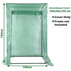 TolleTour Tissu En Maille PE Pour Serre De Jardin Balcon Terrasse Serre Pour Tomates Acier PVC Imperméable Anti-UV Transparent 100*50*150CM Vert - Vert -France Serre de jardin Soldes 2022 61232784 2