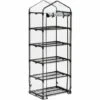 Relaxdays Serre De Balcon, Bâche En PVC, Structure En Acier, 5 étagères, HxLxP : Env. 192 X 69 X 50 cm, Noir/transparent -France Serre de jardin Soldes 2022 61313822 1