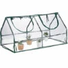 Relaxdays Serre De Jardin, Avec 2 Fenêtres, Toit Pointu, Abri En PVC,HLP : 60 x 120 x 60 cm, Transparent