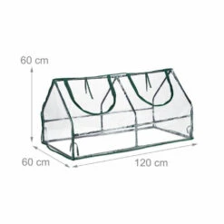 Relaxdays Serre De Jardin, Avec 2 Fenêtres, Toit Pointu, Abri En PVC,HLP : 60 x 120 x 60 cm, Transparent -France Serre de jardin Soldes 2022 61313956 5