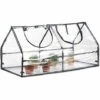 Relaxdays Serre De Jardin, Avec 2 Fenêtres, Toit Pointu, Abri En PVC,HLP : 60 x 120 x 60 cm, Transparent -France Serre de jardin Soldes 2022 61313978 1