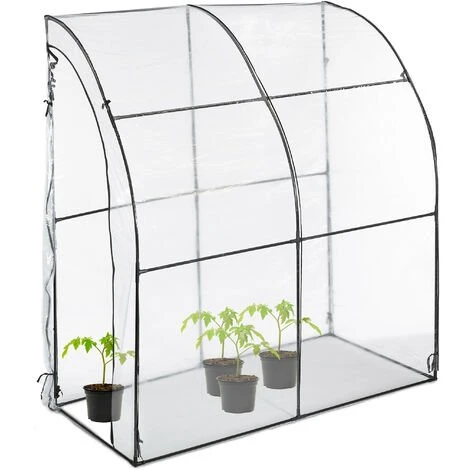 Relaxdays Serre De Jardin Pour Tomates, Bâche PVC, Facilement Accessible, HxLxP : 215 X 200 X 100 Cm, Transparent/noir 3 Relaxdays Serre De Jardin Pour Tomates, Bâche PVC, Facilement Accessible, HxLxP : 215 X 200 X 100 Cm, Transparent/noir
