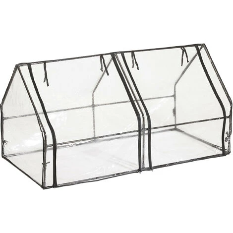 Relaxdays Serre De Jardin 2 Portes, Bâche En PVC, Pour Vos Plantations Précoces, HxLxP : 92 X 180 X 92 cm; Transparent 4 Relaxdays Serre De Jardin 2 Portes, Bâche En PVC, Pour Vos Plantations Précoces, HxLxP : 92 X 180 X 92 cm; Transparent – Image 2