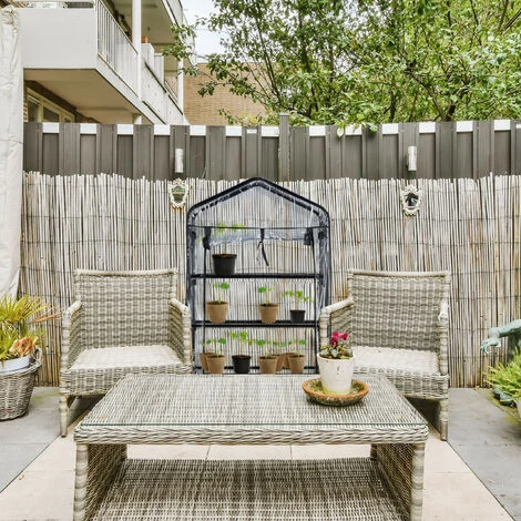 Relaxdays Serre Pour Balcon, Bâche En PVC, Structure Acier, 4 étagères, HxLxP : 125 X 69 X 29 cm, Noir/transparent 6 Relaxdays Serre Pour Balcon, Bâche En PVC, Structure Acier, 4 étagères, HxLxP : 125 X 69 X 29 cm, Noir/transparent – Image 4