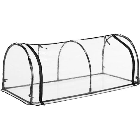 Relaxdays Serre De Jardin, HxLxP : 71x189x78 Cm, Large Porte, Tunnel Serre, Culture, Mini Serre, PVC, Transparente 4 Relaxdays Serre De Jardin, HxLxP : 71x189x78 Cm, Large Porte, Tunnel Serre, Culture, Mini Serre, PVC, Transparente – Image 2