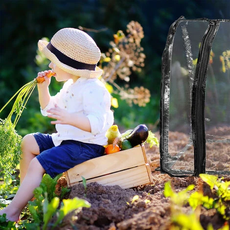 Relaxdays Serre De Jardin, HxLxP : 71x189x78 Cm, Large Porte, Tunnel Serre, Culture, Mini Serre, PVC, Transparente 6 Relaxdays Serre De Jardin, HxLxP : 71x189x78 Cm, Large Porte, Tunnel Serre, Culture, Mini Serre, PVC, Transparente – Image 4