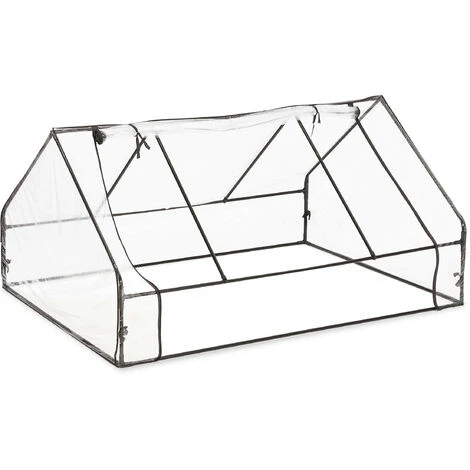 Relaxdays Serre De Jardin, Large Porte, Bâche PVC Pour Vos Plantations Précoces, HxLxP : 94 X 180 X 140 Cm, Transparent 3 Relaxdays Serre De Jardin, Large Porte, Bâche PVC Pour Vos Plantations Précoces, HxLxP : 94 X 180 X 140 Cm, Transparent