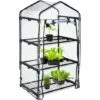Relaxdays Serre De Balcon, Bâche En PVC, Structure Acier, 3 étagères, HxLxP : 127 X 69 X 49 Cm, Noir/transparent -France Serre de jardin Soldes 2022 61314096 1
