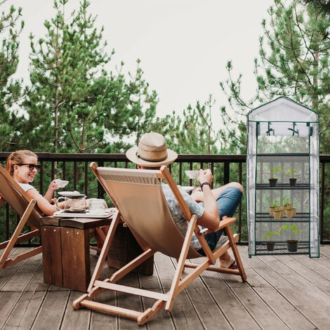 Relaxdays Serre De Balcon, Métal & Bâche En PE, Avec Portes Et Filet, H X L X P : 159 X 70 X 49 cm, Vert/blanc 5 Relaxdays Serre De Balcon, Métal & Bâche En PE, Avec Portes Et Filet, H X L X P : 159 X 70 X 49 cm, Vert/blanc – Image 3