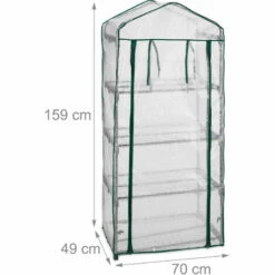 Relaxdays Serre De Balcon, Métal & Bâche En PE, Avec Portes Et Filet, H X L X P : 159 X 70 X 49 cm, Vert/blanc 11 Relaxdays Serre De Balcon, Métal & Bâche En PE, Avec Portes Et Filet, H X L X P : 159 X 70 X 49 cm, Vert/blanc -France Serre de jardin Soldes 2022 61314097 5