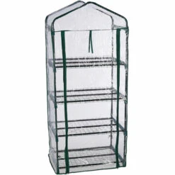 Relaxdays Serre De Balcon, Métal Et PVC, Taille Compacte, Avec Bâche, H X L X P : 159 X 69 X 49 cm, Verte/transparente -France Serre de jardin Soldes 2022 61314212 2
