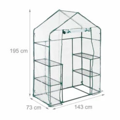 Relaxdays Serre De Jardin, Avec Bâche En PVC, 4 étages, à Taille Humaine, H X L X P : 195x143x73 cm, Vert/transparent 11 Relaxdays Serre De Jardin, Avec Bâche En PVC, 4 étages, à Taille Humaine, H X L X P : 195x143x73 cm, Vert/transparent -France Serre de jardin Soldes 2022 61314275 5