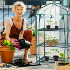 Relaxdays Serre De Balcon, Métal Et PVC, Taille Compacte, Avec Bâche, HxLxP : 127 X 69 X 49 cm, Verte/transparente 10 Relaxdays Serre De Balcon, Métal Et PVC, Taille Compacte, Avec Bâche, HxLxP : 127 X 69 X 49 cm, Verte/transparente -France Serre de jardin Soldes 2022 61314286 4