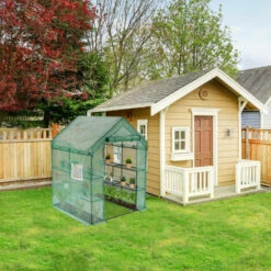 Relaxdays Grande Serre De Jardin, Avec Bâche En PE, Fer, 8 étages, H X L X P : 195 X 145 X 145 cm, Vert -France Serre de jardin Soldes 2022 61314394 3