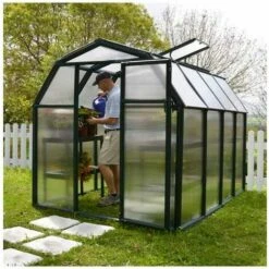 CANOPIA Serre De Jardin En Polycarbonate Rion Eco Grow 5,36 M², Ancrage Au Sol Non