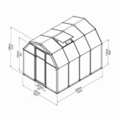 CANOPIA Serre De Jardin En Polycarbonate Rion Eco Grow 5,36 M², Ancrage Au Sol Non -France Serre de jardin Soldes 2022 6261262 4
